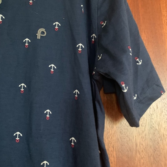 Fernando Peña Platinum Men’s Navy Anchor print t-shirt Size L 100% cotton - Picture 4 of 9